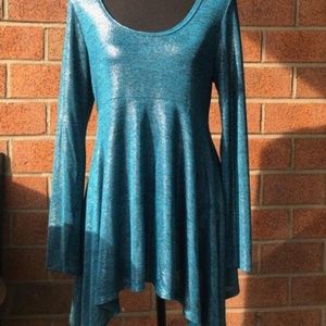 Blouse Metallic blue Size large